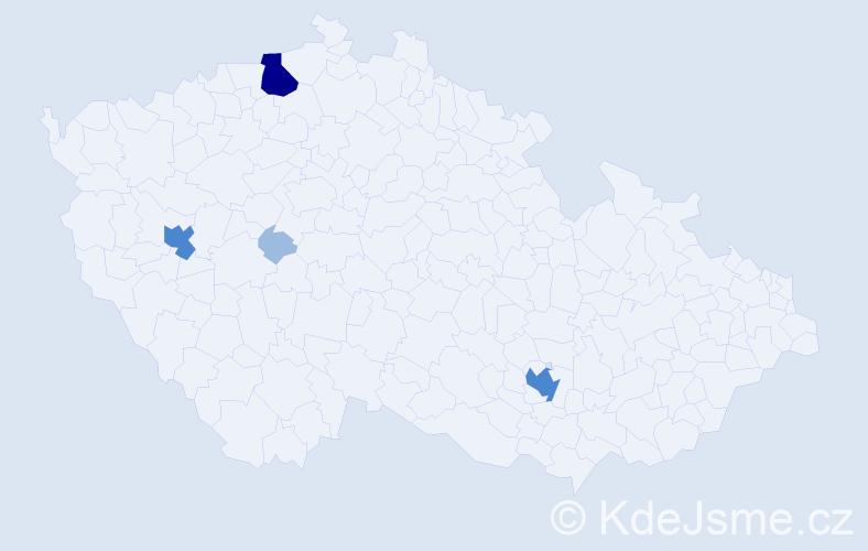 Příjmení: 'Cotman', počet výskytů 9 v celé ČR