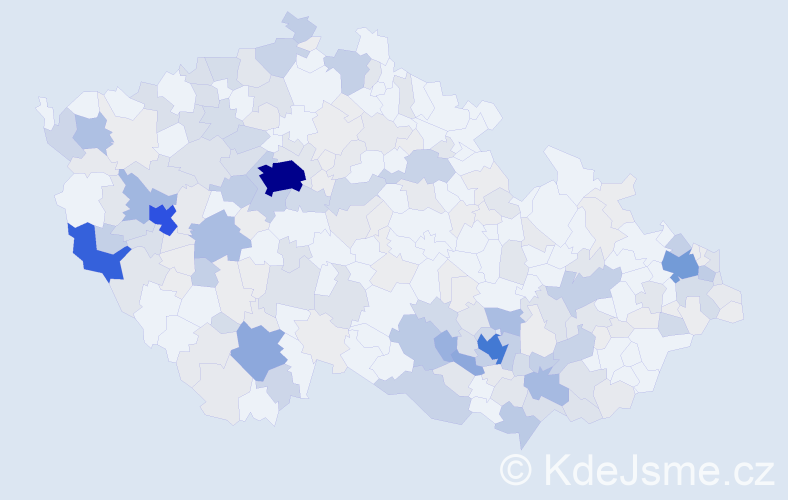 Příjmení: 'Sladká', počet výskytů 954 v celé ČR