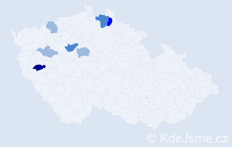 Příjmení: 'Pastuch', počet výskytů 14 v celé ČR