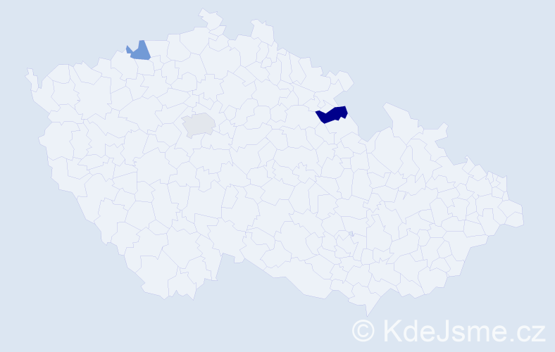 Příjmení: 'Isajev', počet výskytů 8 v celé ČR