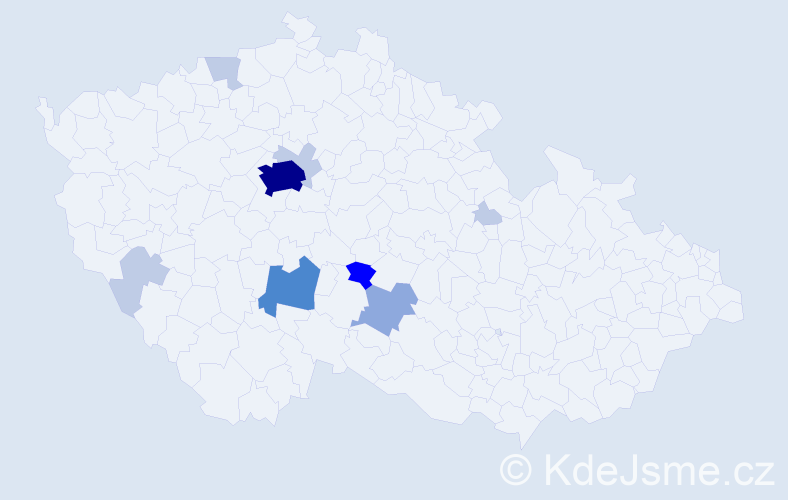 Příjmení: 'Komrs', počet výskytů 29 v celé ČR