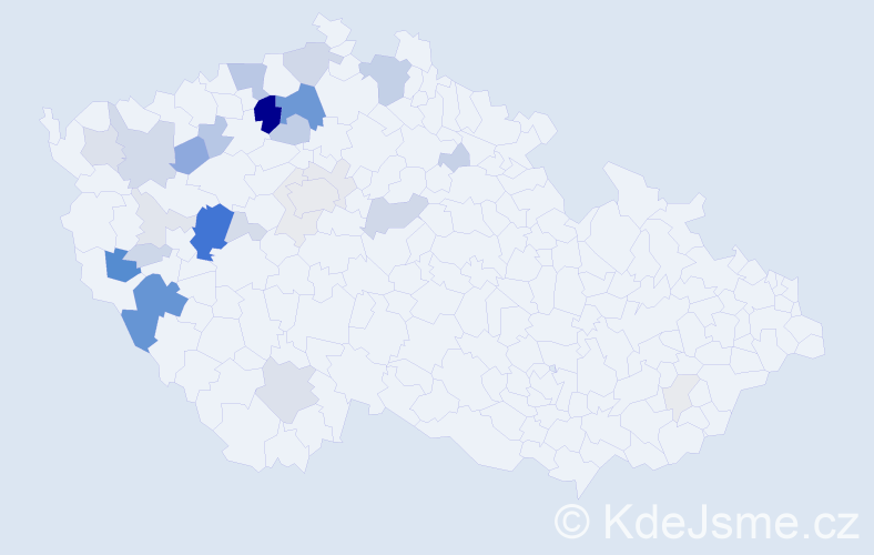 Příjmení: 'Zdvořák', počet výskytů 108 v celé ČR