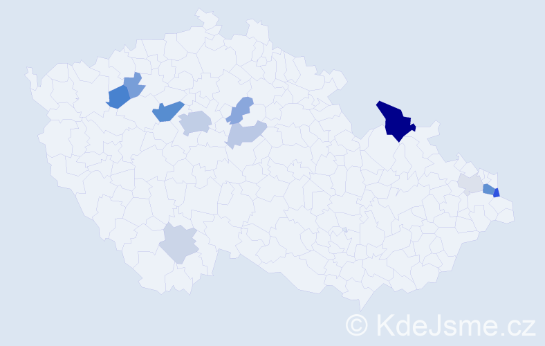 Příjmení: 'Alföldi', počet výskytů 30 v celé ČR