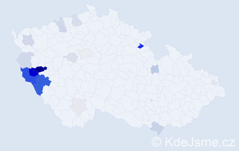 Příjmení: 'Macánová', počet výskytů 57 v celé ČR