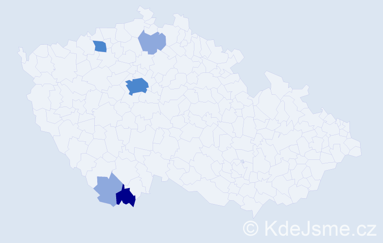 Příjmení: 'Bolebruchová', počet výskytů 11 v celé ČR