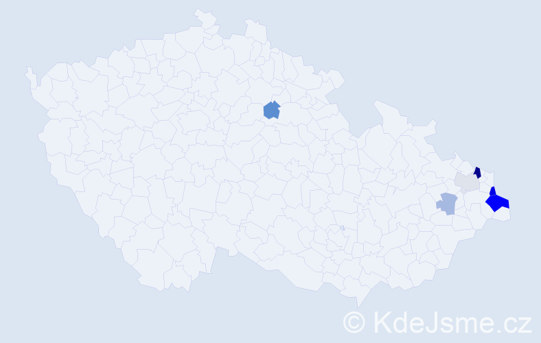 Příjmení: 'Fonš', počet výskytů 16 v celé ČR