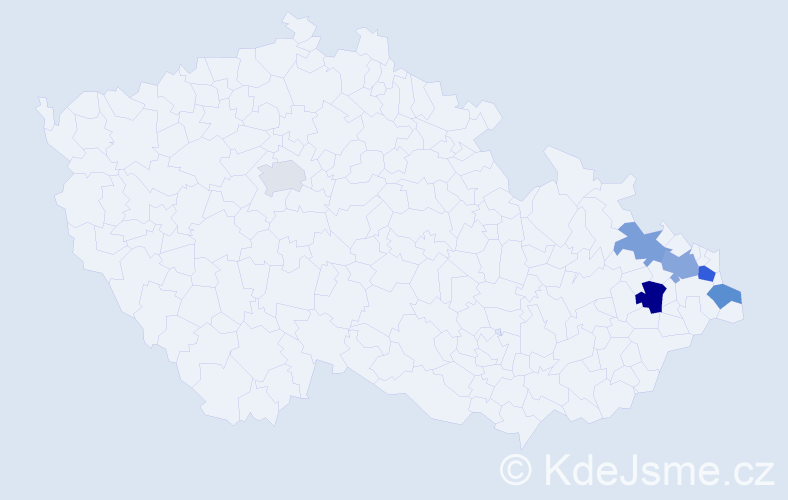 Příjmení: 'Klotzmannová', počet výskytů 9 v celé ČR