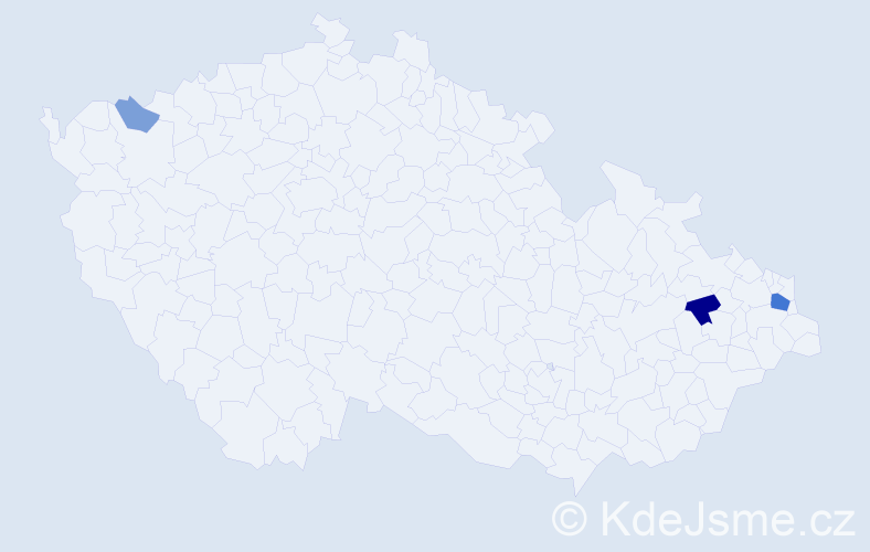 Příjmení: 'Rojovská', počet výskytů 8 v celé ČR