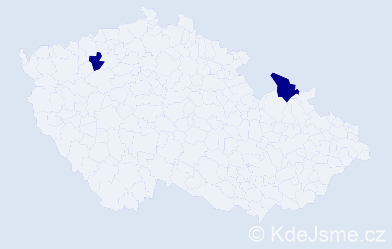 Příjmení: 'Servačiková', počet výskytů 2 v celé ČR
