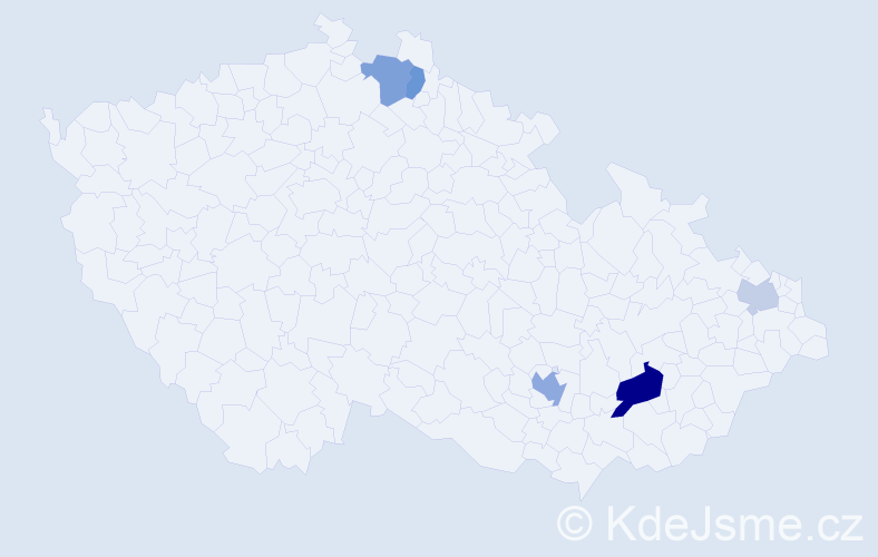 Příjmení: 'Pomališová', počet výskytů 21 v celé ČR