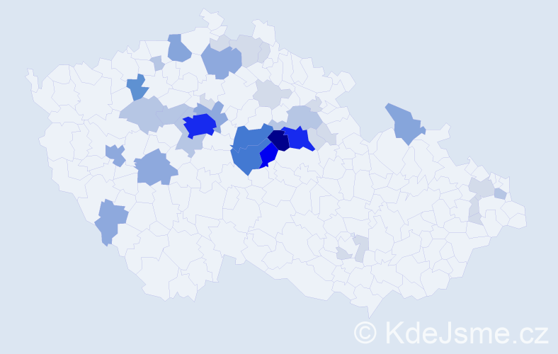Příjmení: 'Loužilová', počet výskytů 127 v celé ČR
