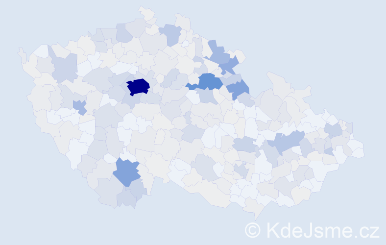 Příjmení: 'Pavlová', počet výskytů 1180 v celé ČR