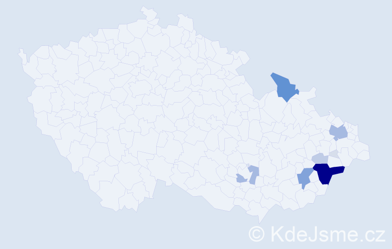 Příjmení: 'Makyčová', počet výskytů 42 v celé ČR