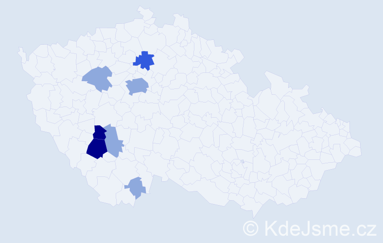 Příjmení: 'Harášková', počet výskytů 17 v celé ČR