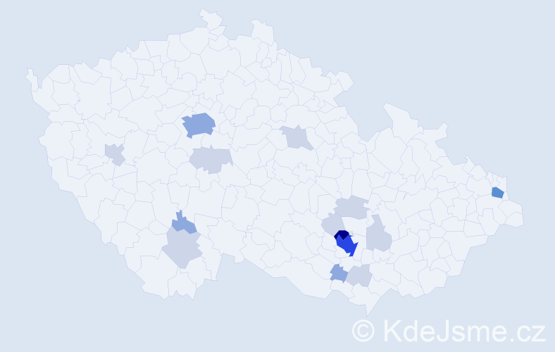 Příjmení: 'Cebák', počet výskytů 43 v celé ČR