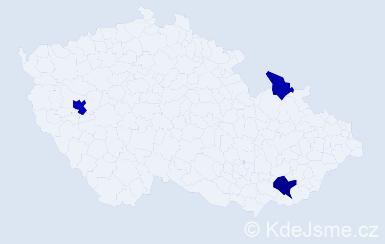 Příjmení: 'Urbaničová', počet výskytů 6 v celé ČR