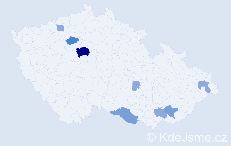 Příjmení: 'Jančuška', počet výskytů 18 v celé ČR