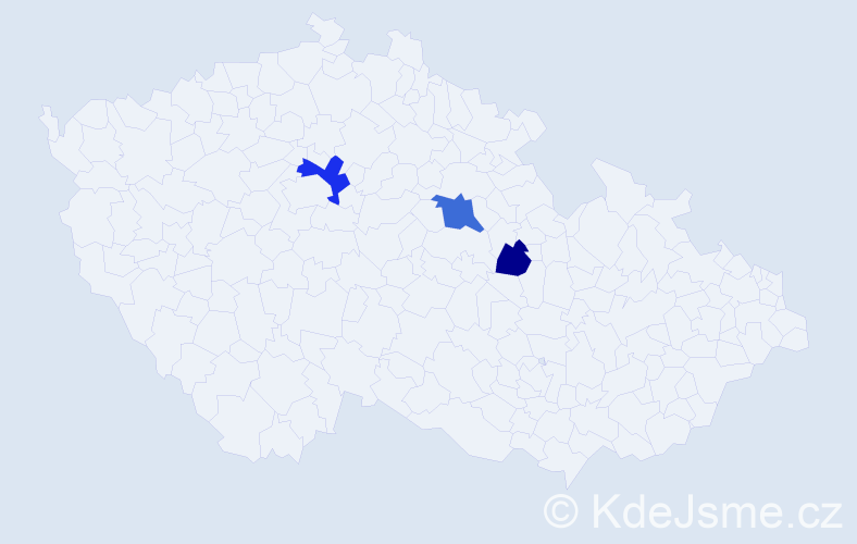 Příjmení: 'Trulay', počet výskytů 5 v celé ČR