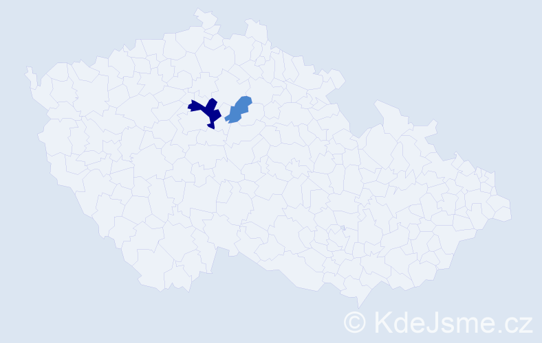 Příjmení: 'Lefter', počet výskytů 5 v celé ČR