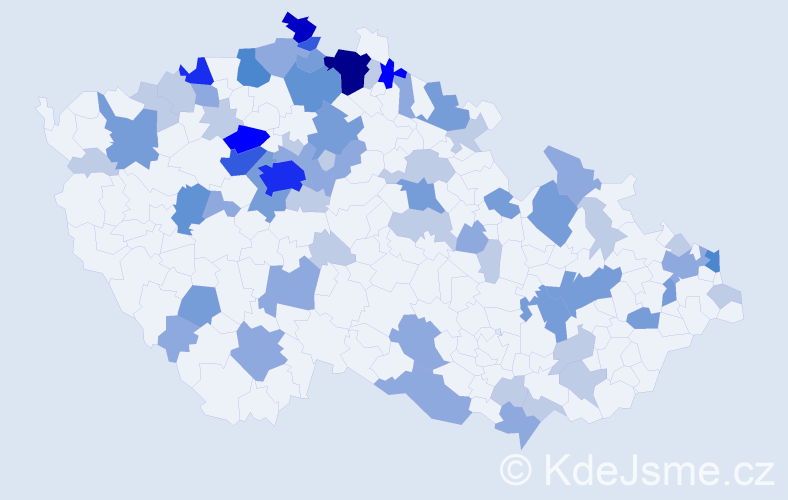 Příjmení: 'Galbavá', počet výskytů 172 v celé ČR