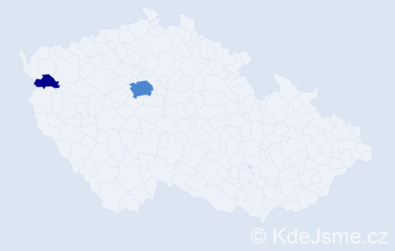 Příjmení: 'Haskell', počet výskytů 4 v celé ČR
