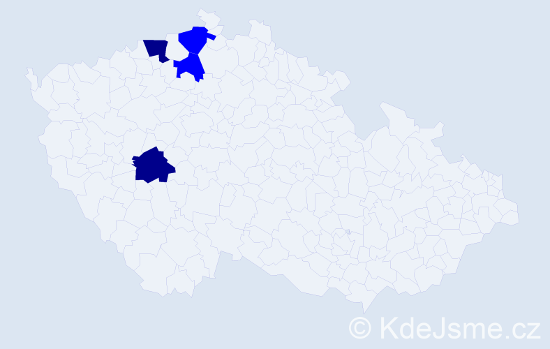 Příjmení: 'Cserbová', počet výskytů 6 v celé ČR