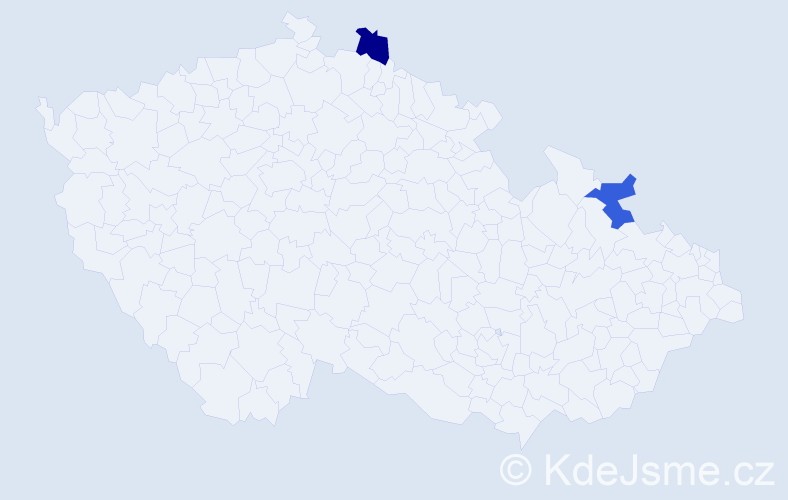 Příjmení: 'Turcer', počet výskytů 2 v celé ČR