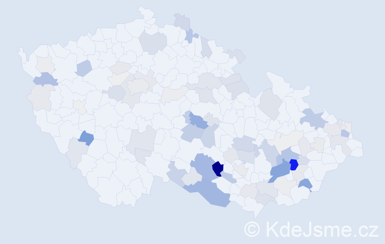 Příjmení: 'Ležáková', počet výskytů 253 v celé ČR