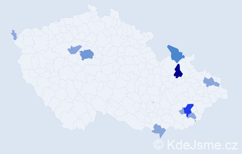 Příjmení: 'Babčáková', počet výskytů 32 v celé ČR