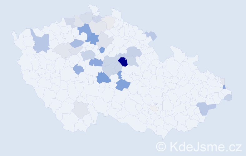 Příjmení: 'Vozábová', počet výskytů 129 v celé ČR
