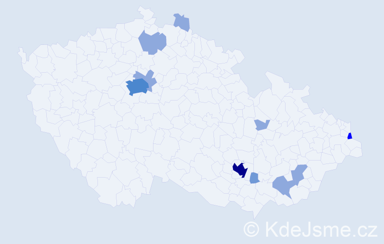 Příjmení: 'Schieblová', počet výskytů 21 v celé ČR