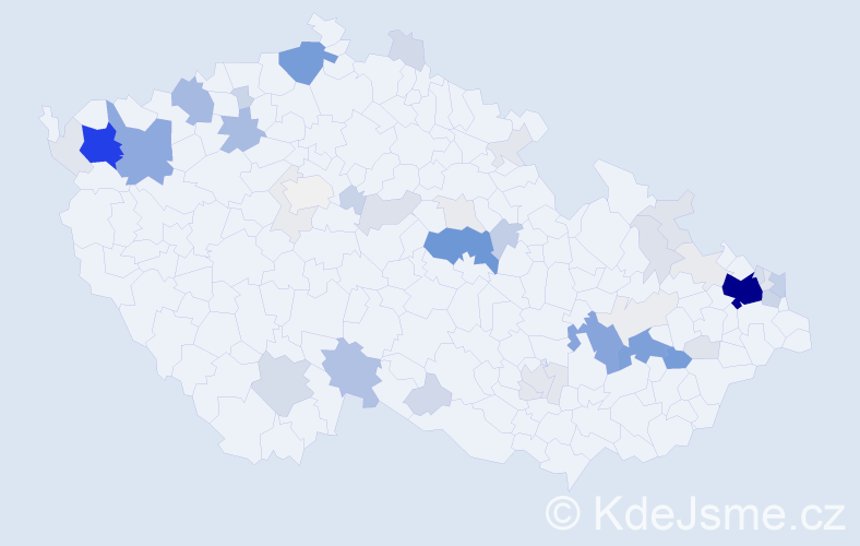 Příjmení: 'Polhoš', počet výskytů 278 v celé ČR