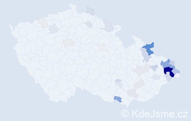 Příjmení: 'Pohludka', počet výskytů 176 v celé ČR