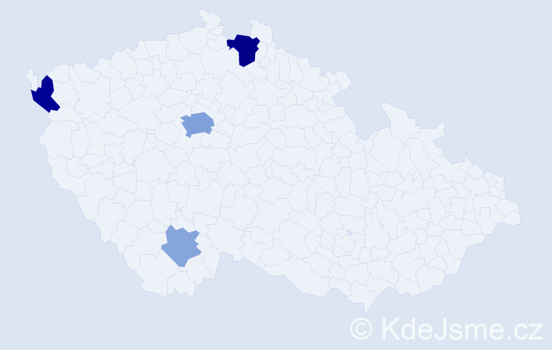 Příjmení: 'Hussarová', počet výskytů 14 v celé ČR