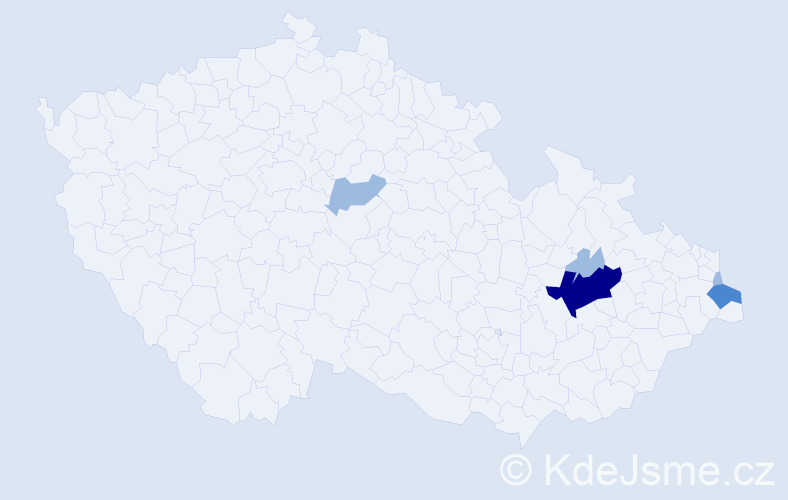 Příjmení: 'Chudzik', počet výskytů 9 v celé ČR