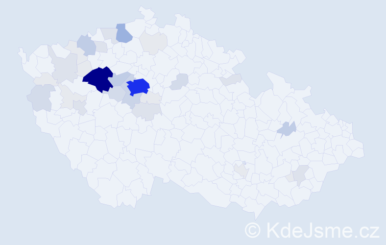 Příjmení: 'Hornof', počet výskytů 147 v celé ČR