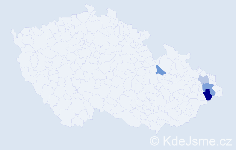 Příjmení: 'Balavajderová', počet výskytů 7 v celé ČR