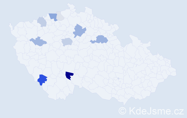 Příjmení: 'Chalašová', počet výskytů 44 v celé ČR