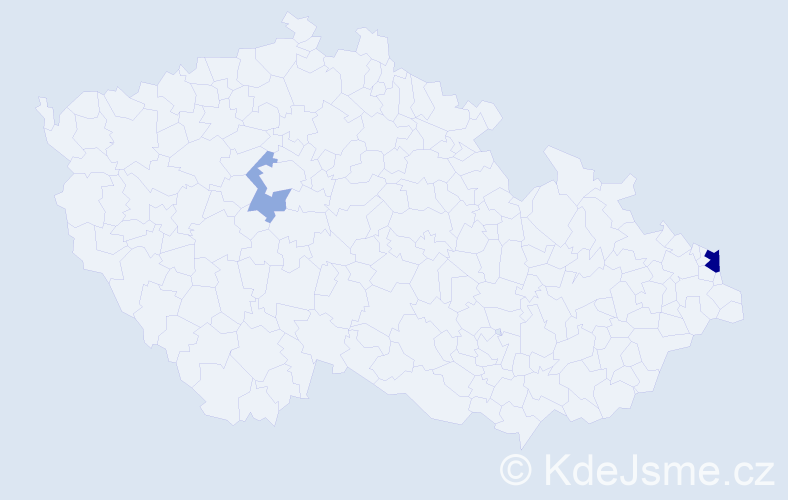 Příjmení: 'Rimell', počet výskytů 6 v celé ČR