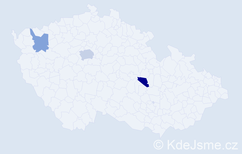 Příjmení: 'Retterová', počet výskytů 5 v celé ČR