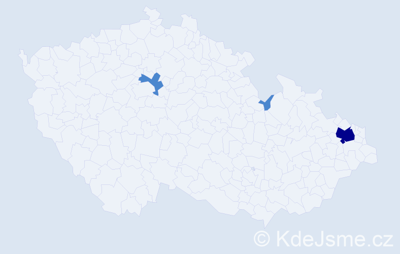 Příjmení: 'Báliková', počet výskytů 8 v celé ČR