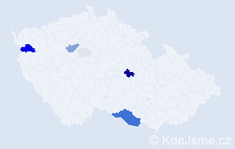 Příjmení: 'Košarková', počet výskytů 6 v celé ČR