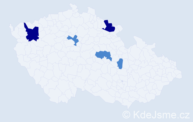 Příjmení: 'Austin', počet výskytů 9 v celé ČR