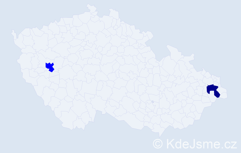 Příjmení: 'Grześ', počet výskytů 3 v celé ČR