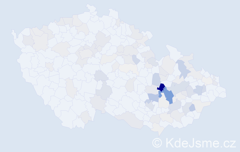 Příjmení: 'Burget', počet výskytů 377 v celé ČR