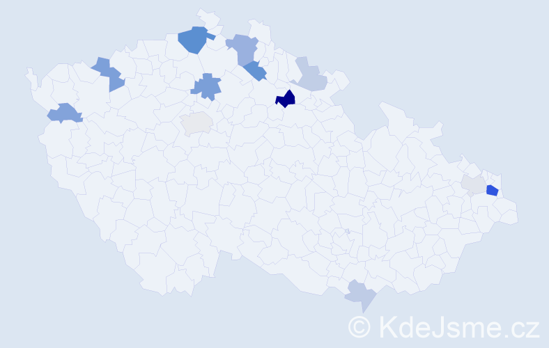 Příjmení: 'Lenčová', počet výskytů 31 v celé ČR