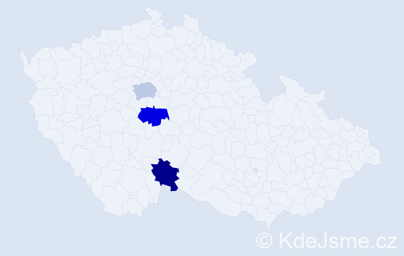 Příjmení: 'Pejdl', počet výskytů 7 v celé ČR
