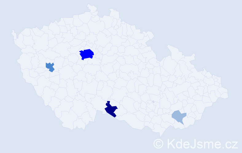Příjmení: 'Sprinzlová', počet výskytů 10 v celé ČR