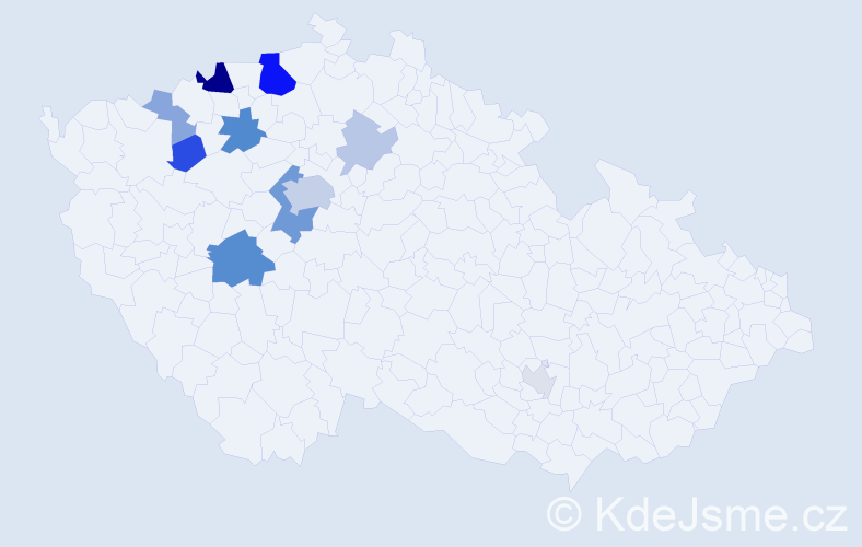 Příjmení: 'Šum', počet výskytů 29 v celé ČR