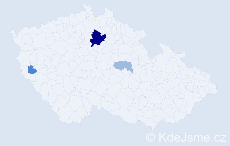 Příjmení: 'Marján', počet výskytů 7 v celé ČR
